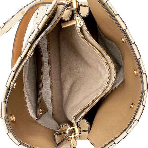 Tory Burch Leather Lee Radziwill Woven Double Satchel - Picture 6 of 15